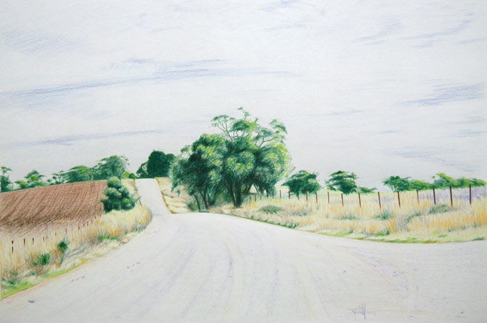drawing, Rosedale Gawler Road 2012 colour pencil